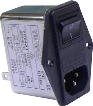 IEC-Filter Netzfilter Kaltgeräte Buchse Gerätestecker 2A 250VAC 1 Stück 